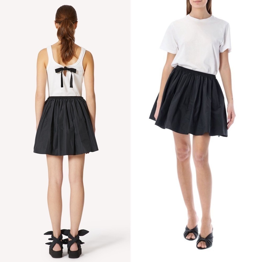 KATE SPADE 90s‎ Y2K Gathered Satin Taffeta Flared Mini Ballet Skater Skirt 2 - Picture 3 of 7